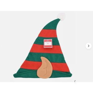 Holiday Time Elf Hat Sombrero Red/Green Strip One-Size 2532-424